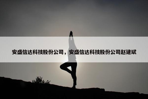 安盛信达科技股份公司，安盛信达科技股份公司赵建斌
