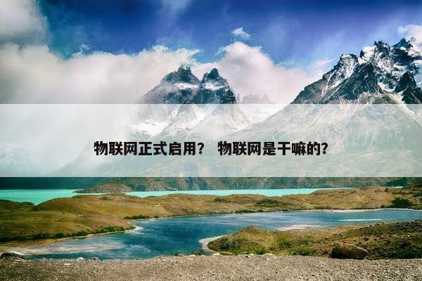 物联网正式启用？ 物联网是干嘛的？