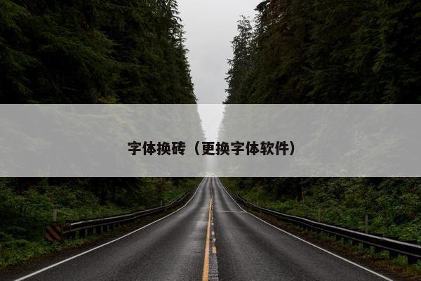 字体换砖（更换字体软件）