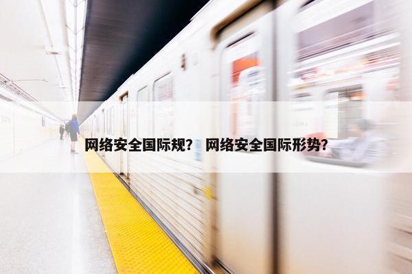 网络安全国际规？ 网络安全国际形势？