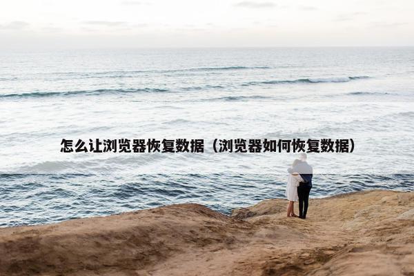 怎么让浏览器恢复数据（浏览器如何恢复数据）