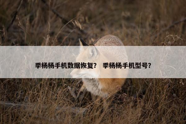 季杨杨手机数据恢复？ 季杨杨手机型号？
