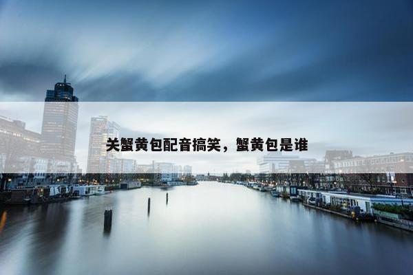 关蟹黄包配音搞笑，蟹黄包是谁
