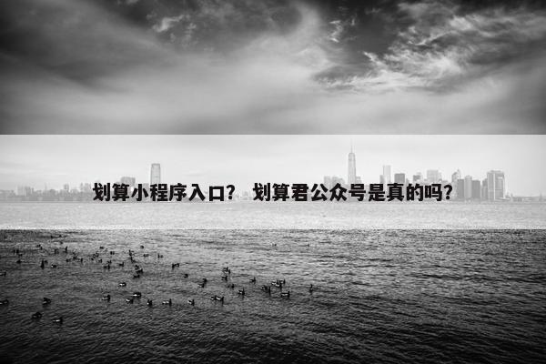 划算小程序入口？ 划算君公众号是真的吗？
