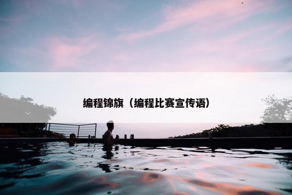 编程锦旗（编程比赛宣传语）