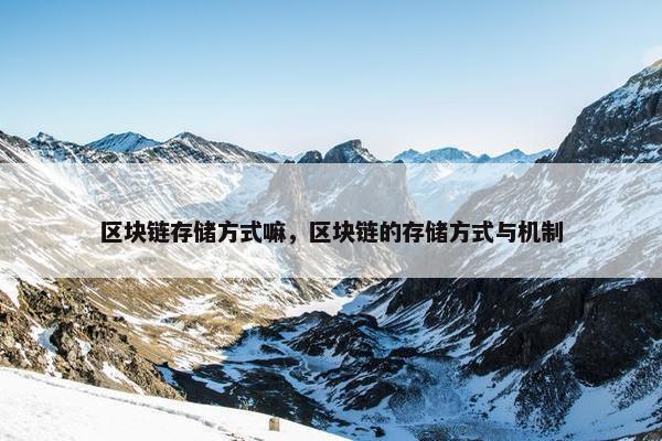 区块链存储方式嘛，区块链的存储方式与机制
