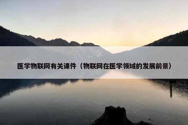 医学物联网有关课件（物联网在医学领域的发展前景）