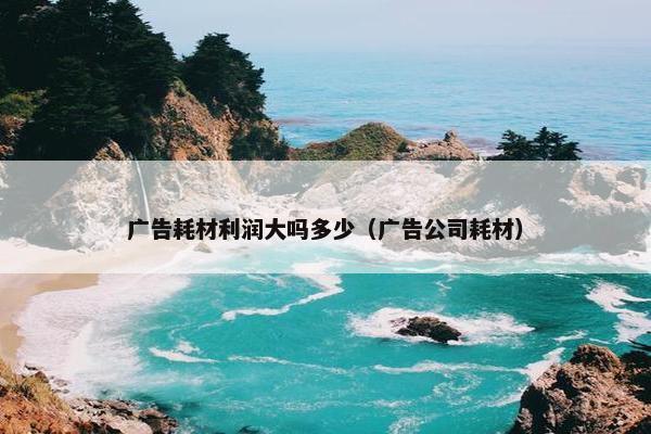 广告耗材利润大吗多少（广告公司耗材）