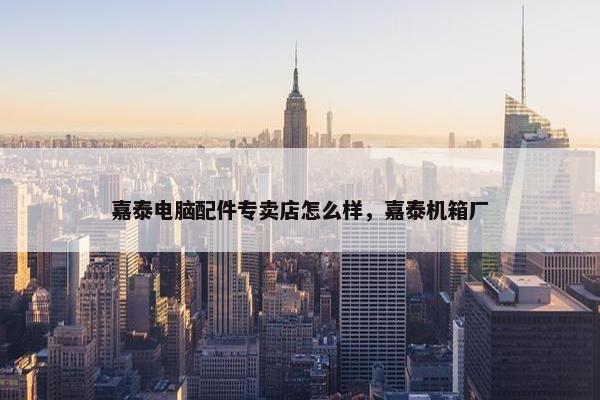 嘉泰电脑配件专卖店怎么样，嘉泰机箱厂