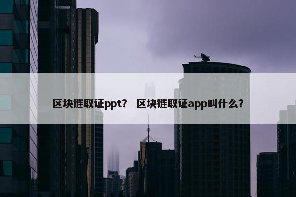 区块链取证ppt？ 区块链取证app叫什么？