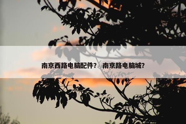 南京西路电脑配件？ 南京路电脑城？