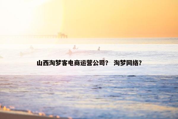 山西淘梦客电商运营公司？ 淘梦网络？