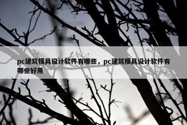 pc建筑模具设计软件有哪些，pc建筑模具设计软件有哪些好用