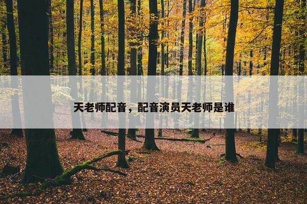 天老师配音，配音演员天老师是谁
