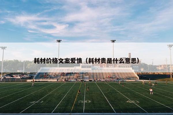 耗材价格文案爱情（耗材贵是什么意思）