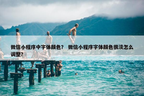 微信小程序中字体颜色？ 微信小程序字体颜色很淡怎么调整？