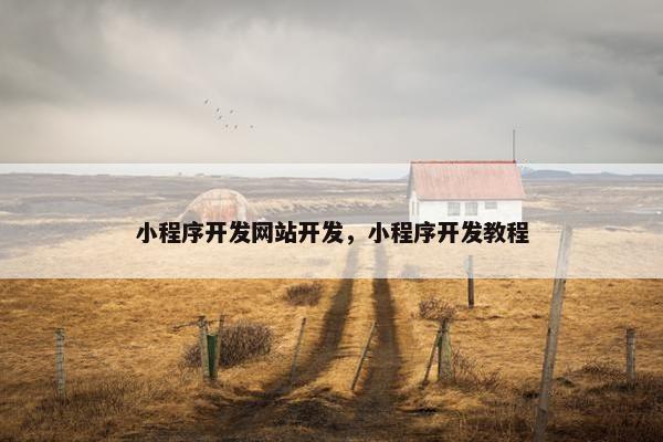 小程序开发网站开发，小程序开发教程