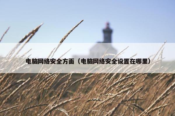 电脑网络安全方面（电脑网络安全设置在哪里）