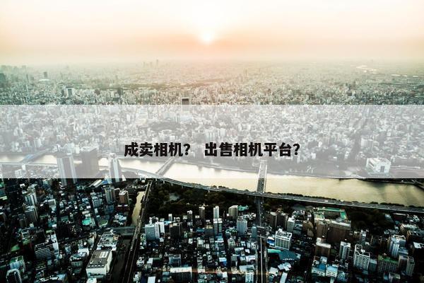 成卖相机？ 出售相机平台？