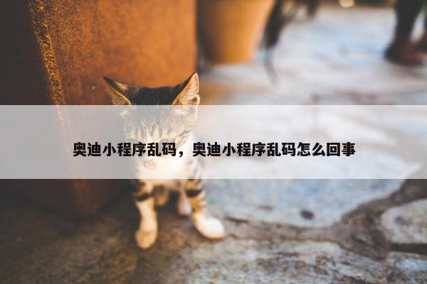 奥迪小程序乱码，奥迪小程序乱码怎么回事