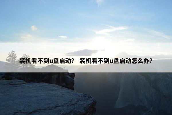 装机看不到u盘启动？ 装机看不到u盘启动怎么办？