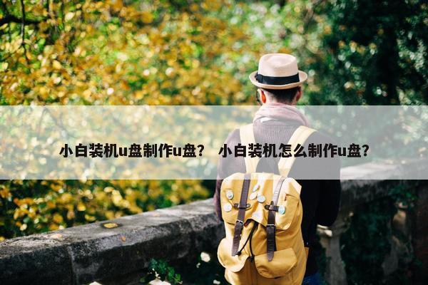 小白装机u盘制作u盘？ 小白装机怎么制作u盘？
