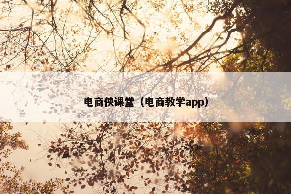 电商侠课堂（电商教学app）
