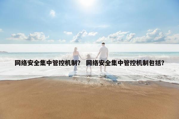 网络安全集中管控机制？ 网络安全集中管控机制包括？