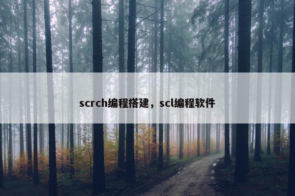 scrch编程搭建，scl编程软件