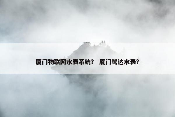 厦门物联网水表系统？ 厦门鹭达水表？