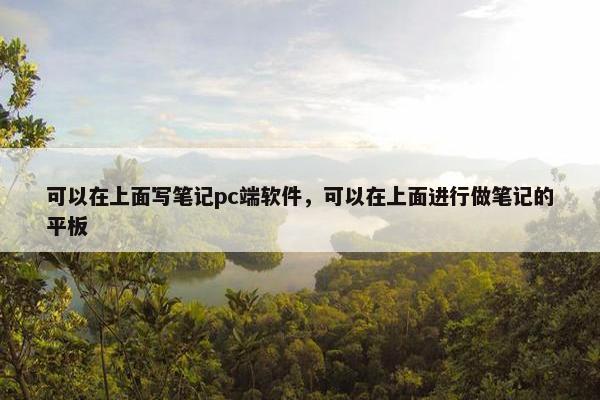 可以在上面写笔记pc端软件，可以在上面进行做笔记的平板