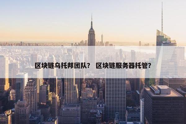 区块链乌托邦团队？ 区块链服务器托管？