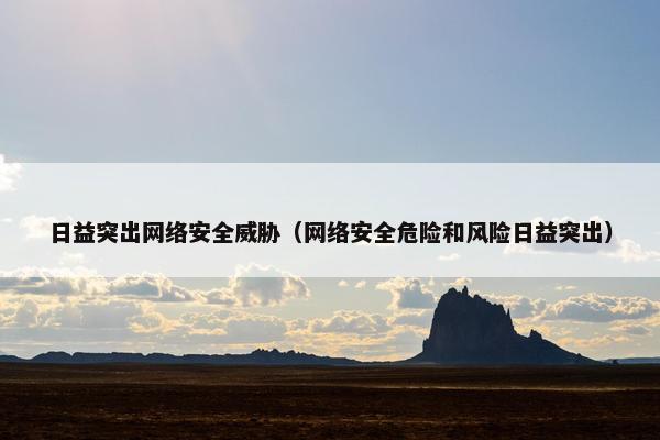 日益突出网络安全威胁（网络安全危险和风险日益突出）