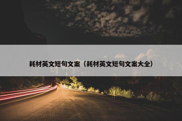耗材英文短句文案（耗材英文短句文案大全）