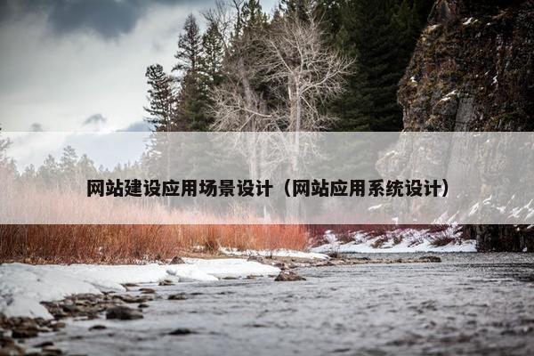 网站建设应用场景设计（网站应用系统设计）