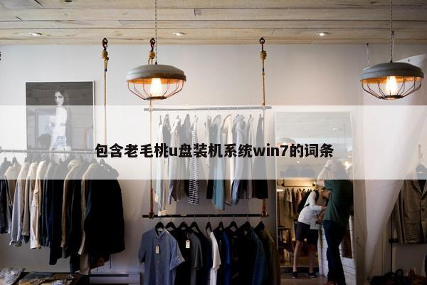 包含老毛桃u盘装机系统win7的词条