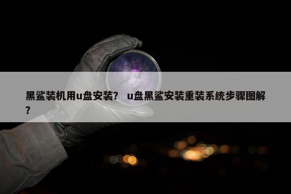 黑鲨装机用u盘安装？ u盘黑鲨安装重装系统步骤图解？