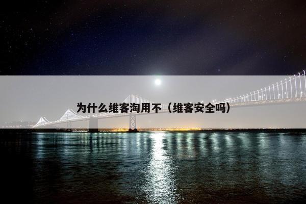 为什么维客淘用不（维客安全吗）