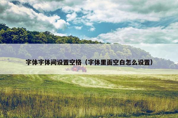 字体字体间设置空格（字体里面空白怎么设置）