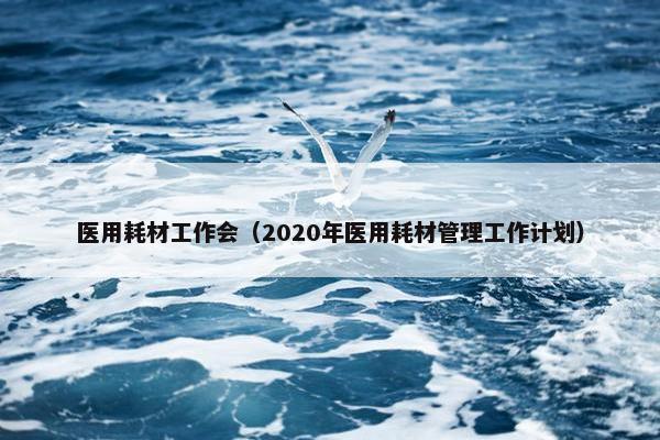 医用耗材工作会（2020年医用耗材管理工作计划）