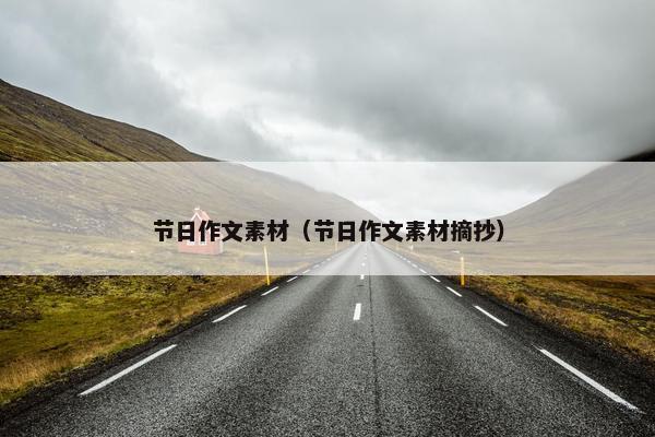 节日作文素材（节日作文素材摘抄）