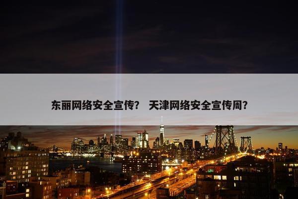 东丽网络安全宣传？ 天津网络安全宣传周？
