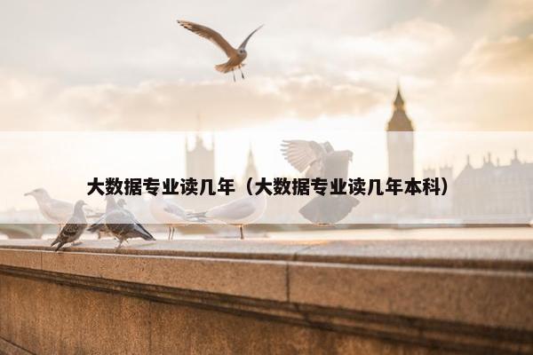 大数据专业读几年（大数据专业读几年本科）