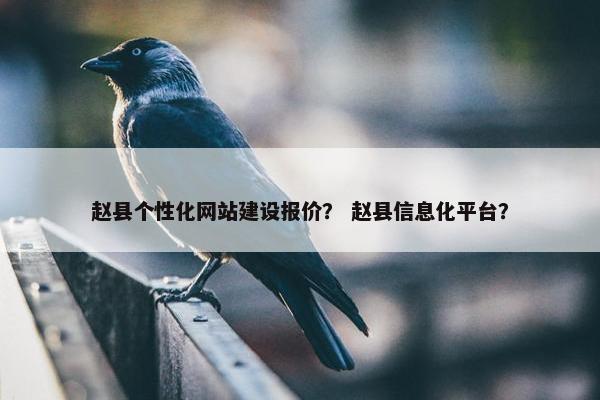 赵县个性化网站建设报价？ 赵县信息化平台？