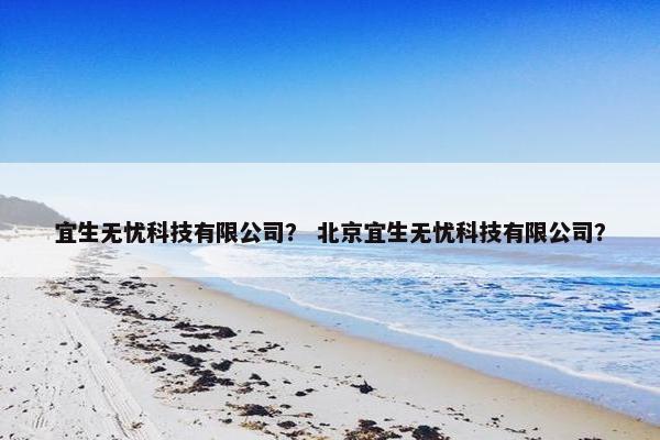 宜生无忧科技有限公司？ 北京宜生无忧科技有限公司？