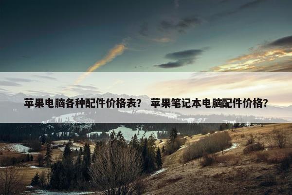 苹果电脑各种配件价格表？ 苹果笔记本电脑配件价格？