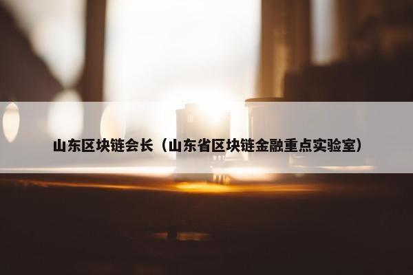 山东区块链会长（山东省区块链金融重点实验室）