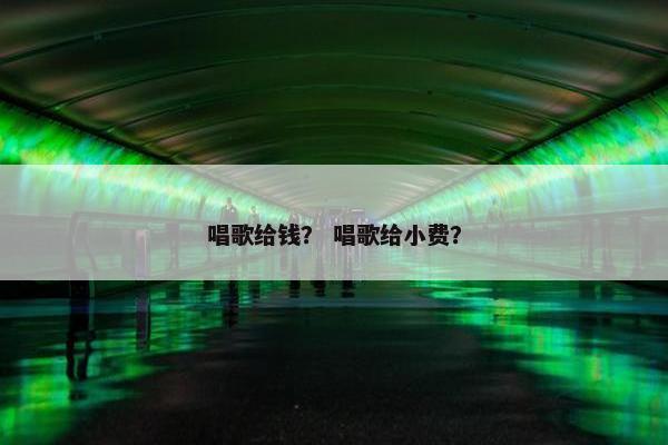 唱歌给钱？ 唱歌给小费？