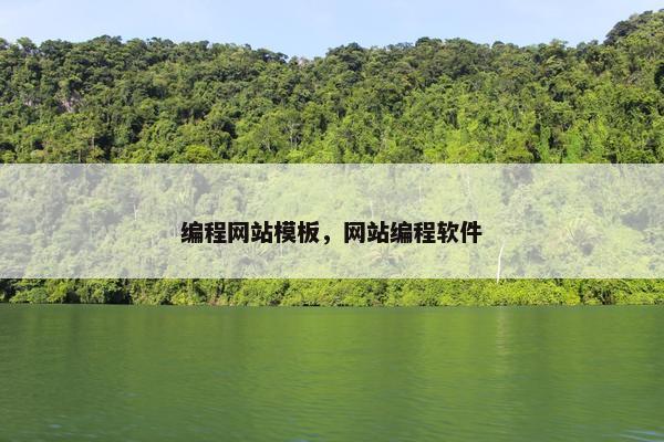 编程网站模板，网站编程软件