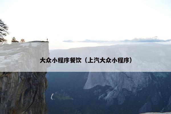 大众小程序餐饮（上汽大众小程序）